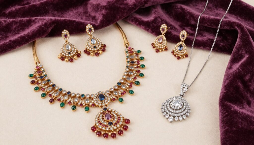 Kundan vs American Diamond jewellery